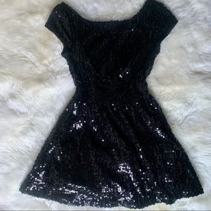 Windsor Black Sequin Party Dress